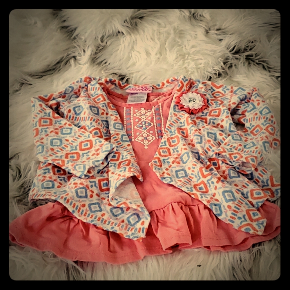 Top with attached Cardigan